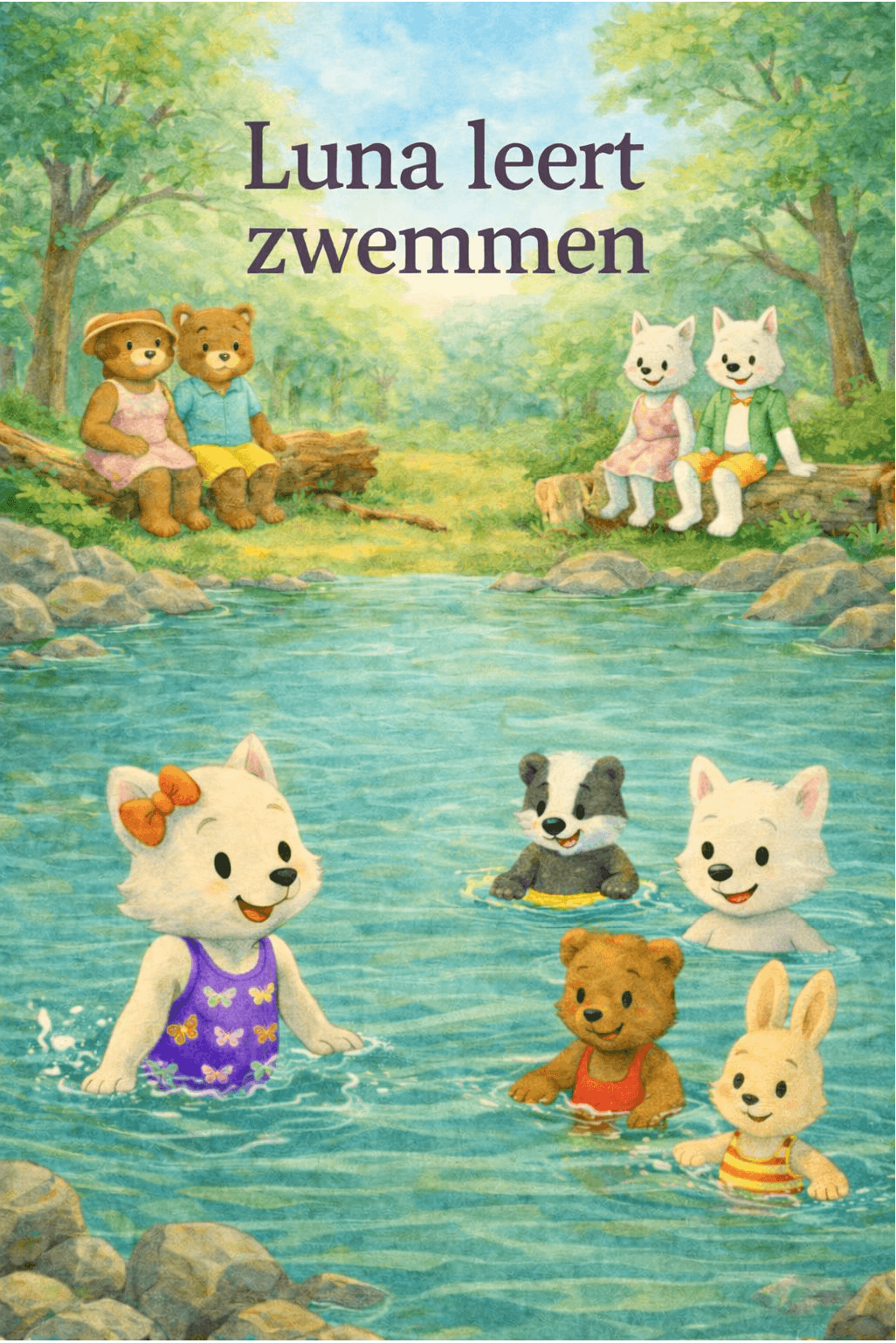 Luna leert zwemmen