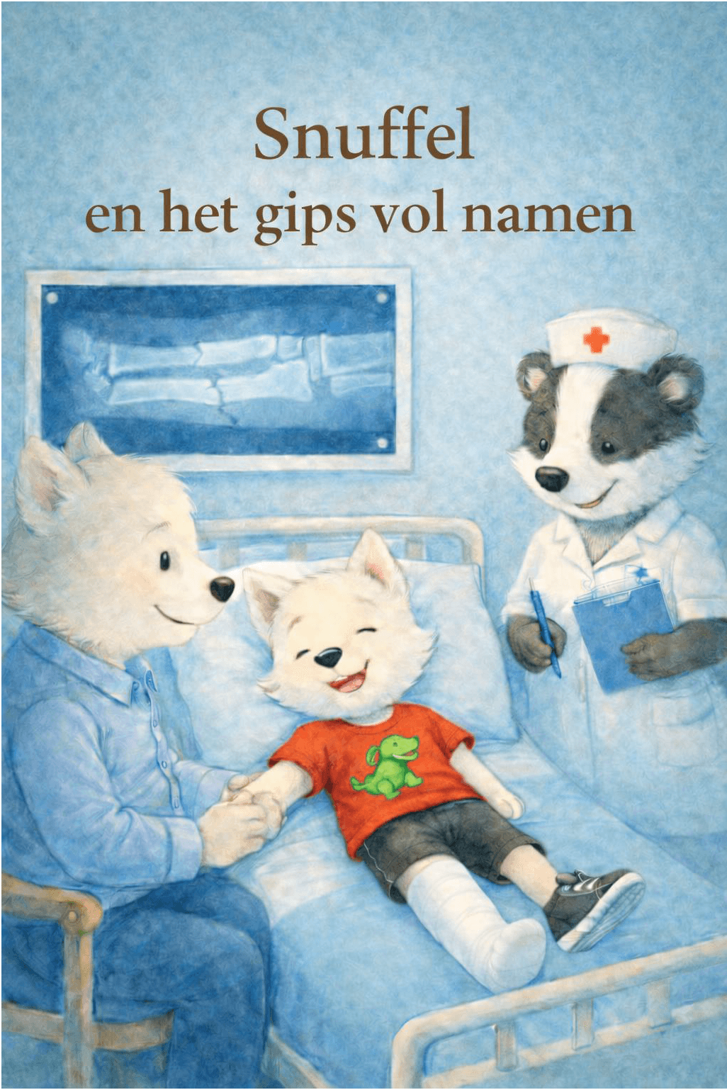 Snuffel en het gips vol namen